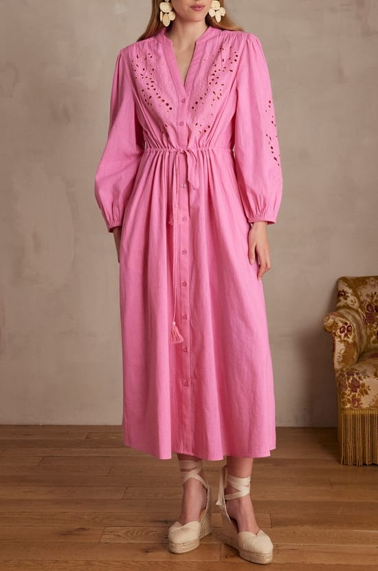 Robe longue LIVE en coton;${refinementColor}