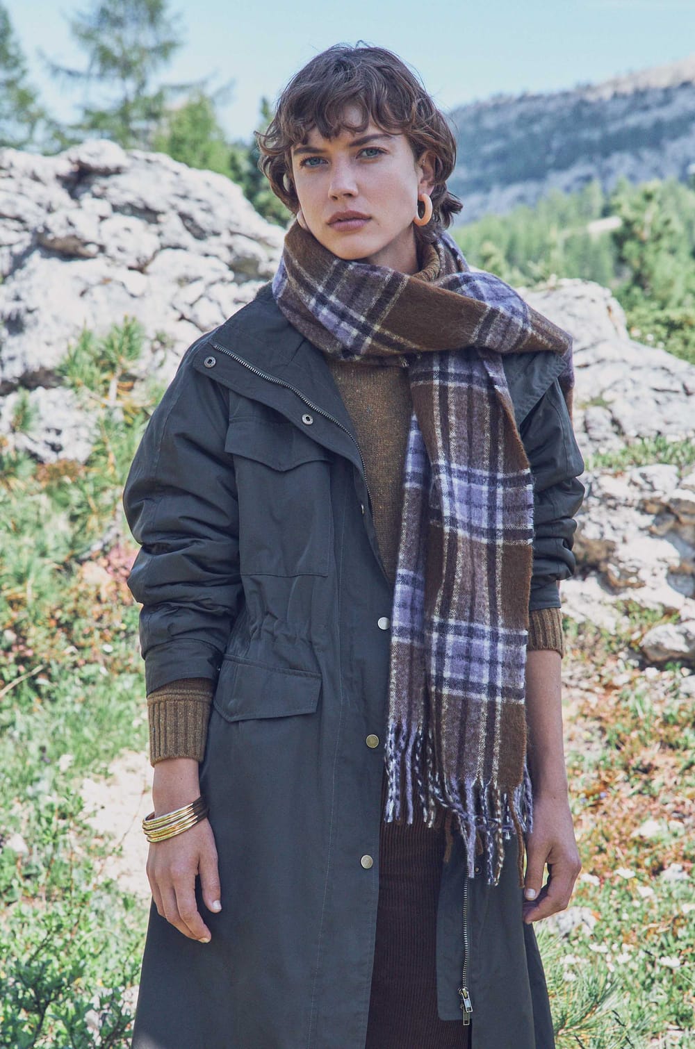 Écharpe à carreaux TARA;${refinementColor}