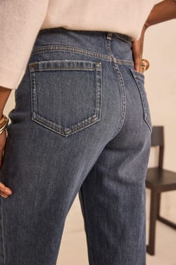 RUDY light washed straight cropped jeans;${refinementColor}