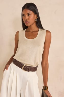 Shiny tank top PALMYR BIS;${refinementColor}