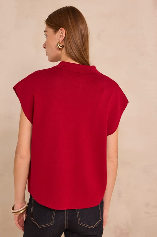 Sleeveless sweater AGLAE;${refinementColor}