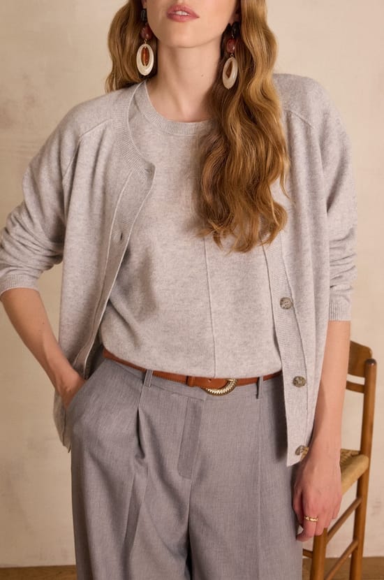 Cardigan BILLY en 100% cachemire;${refinementColor}