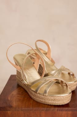 SCARLETTE leather wedge espadrilles;${refinementColor}