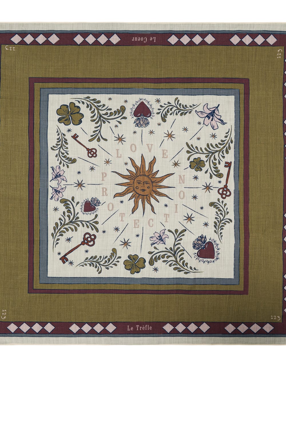 Foulard en 100% laine LOVE PROTECTION x Sophie Trem;${refinementColor}