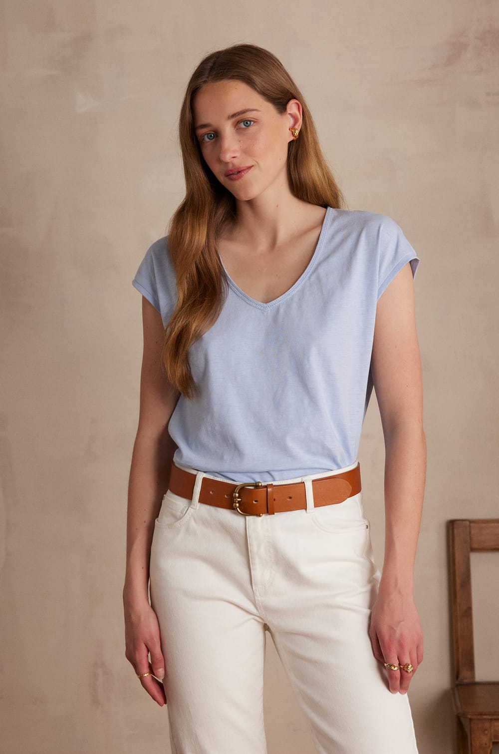 ASTRID T-shirt 100% cotton;${refinementColor}