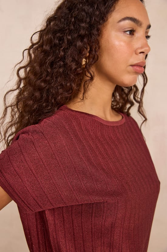 PERLA short sleeve top;${refinementColor}