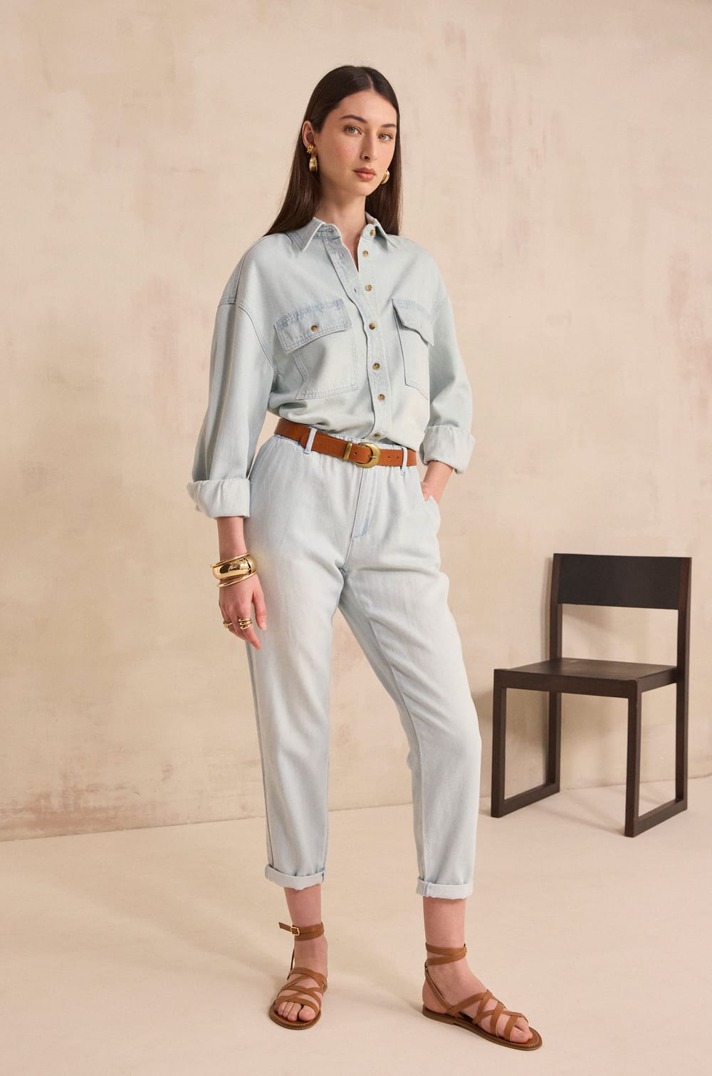 SABIL cotton chino pants;${refinementColor}