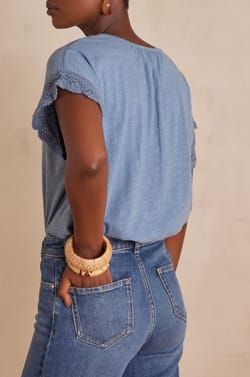 T-shirt FLORIE en coton;${refinementColor}