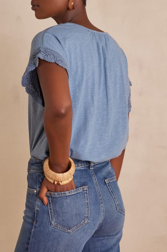 T-shirt FLORIE en coton;${refinementColor}