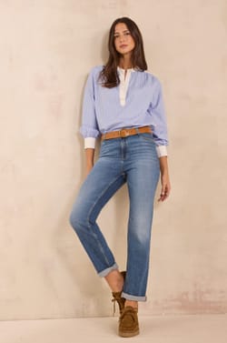 Sonia mid-rise cotton blend jeans;${refinementColor}