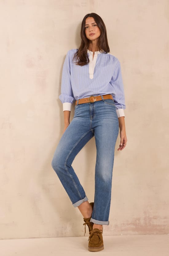Sonia mid-rise cotton blend jeans;${refinementColor}