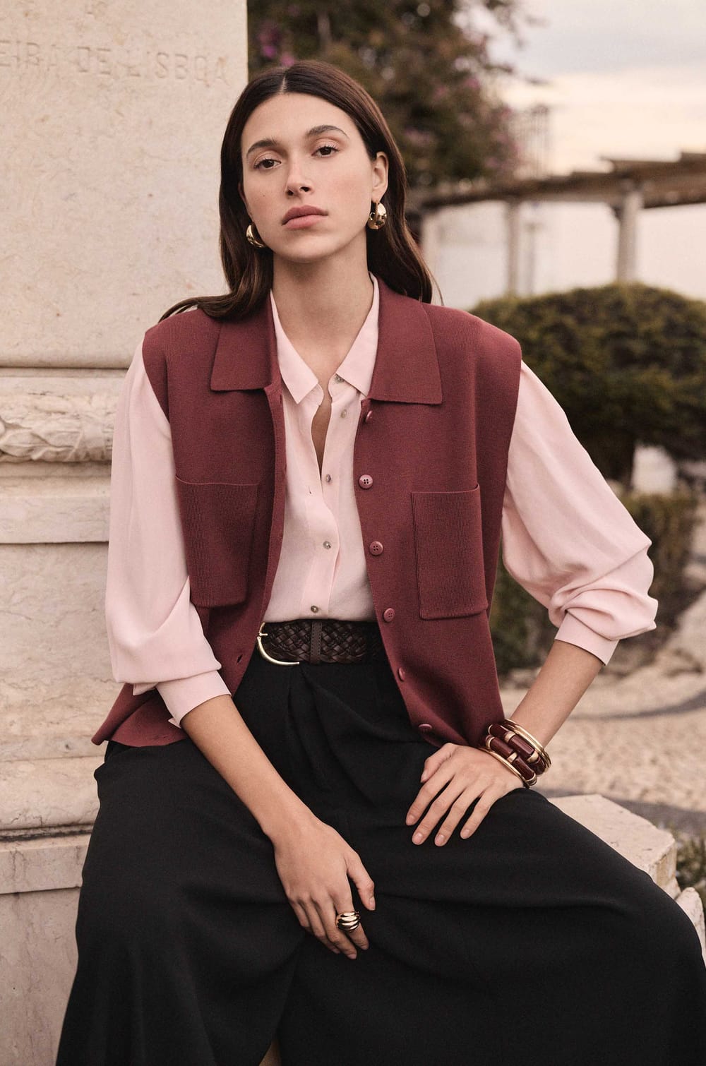 PETRA Sleeveless Cardigan;${refinementColor}