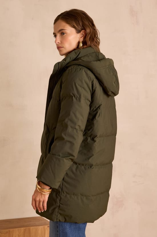DINA mid-length puffer jacket;${refinementColor}