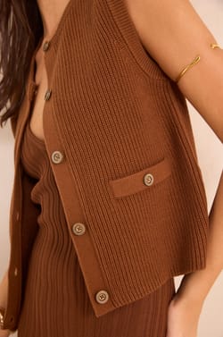 Sleeveless cotton vest PIERRO;${refinementColor}