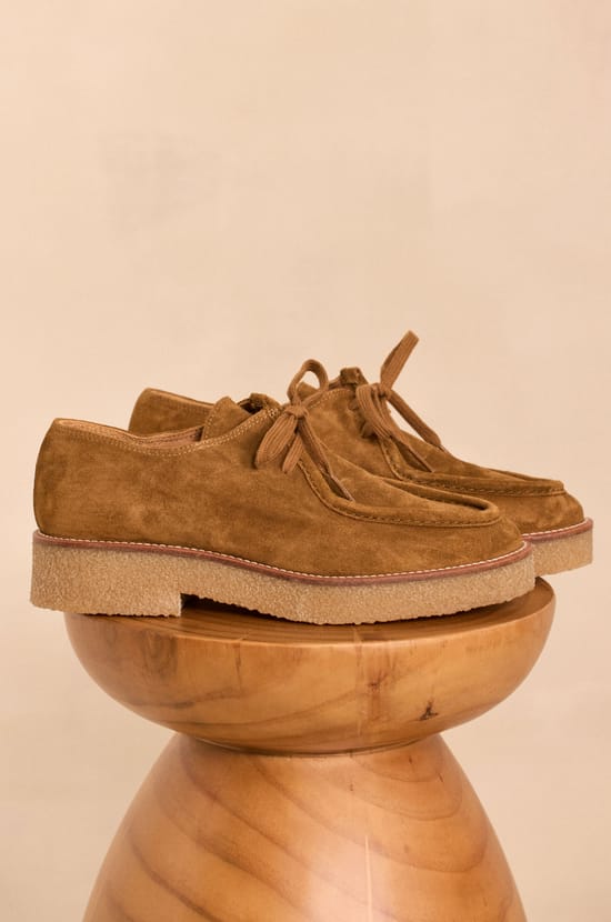 Flat suede derbies ORELIA;${refinementColor}