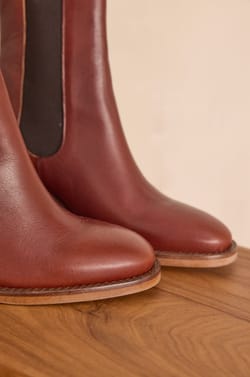 VALENTINA leather boots;${refinementColor}