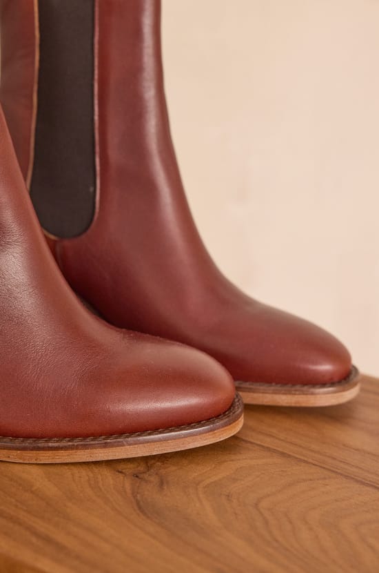 VALENTINA leather boots;${refinementColor}