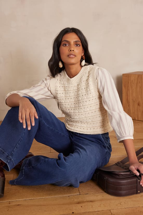 BIANCA cotton jumper;${refinementColor}