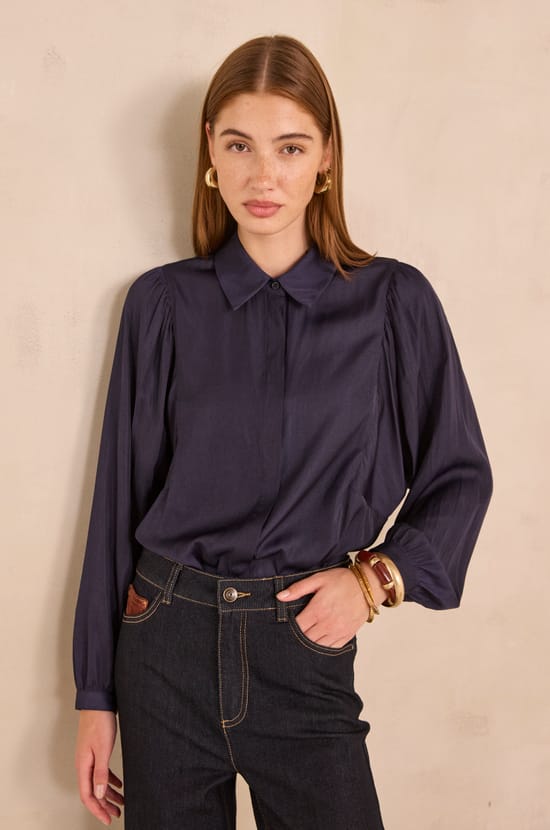 Satin blouse MARION;${refinementColor}