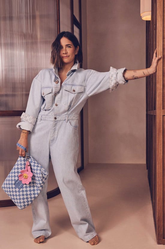 Combinaison ultra oversize en jean Audrey Lombard x Maison 123 BILLIE;${refinementColor}