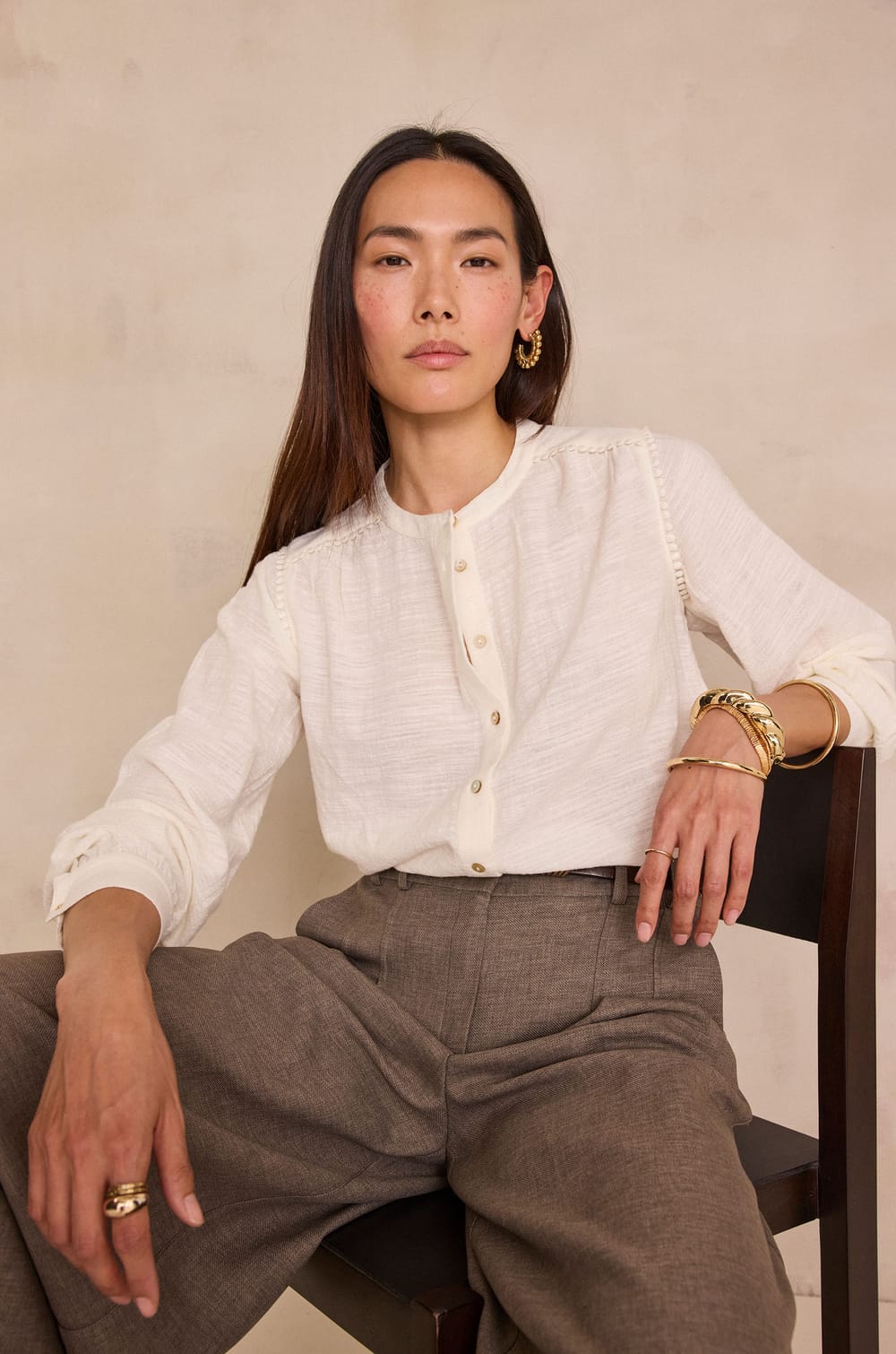 100% cotton DALIA blouse;${refinementColor}