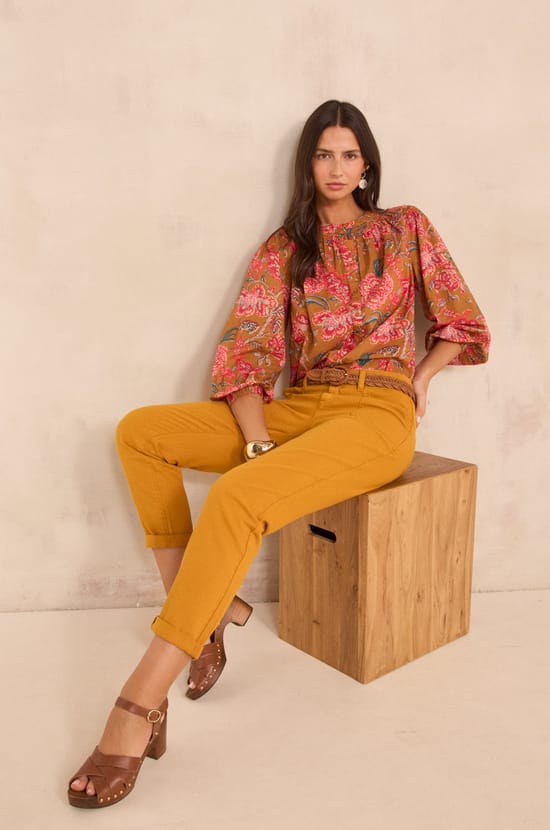 NALLA cotton trousers;${refinementColor}
