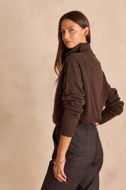 Unisex turtleneck jumper REVEUR in 100% wool;${refinementColor}