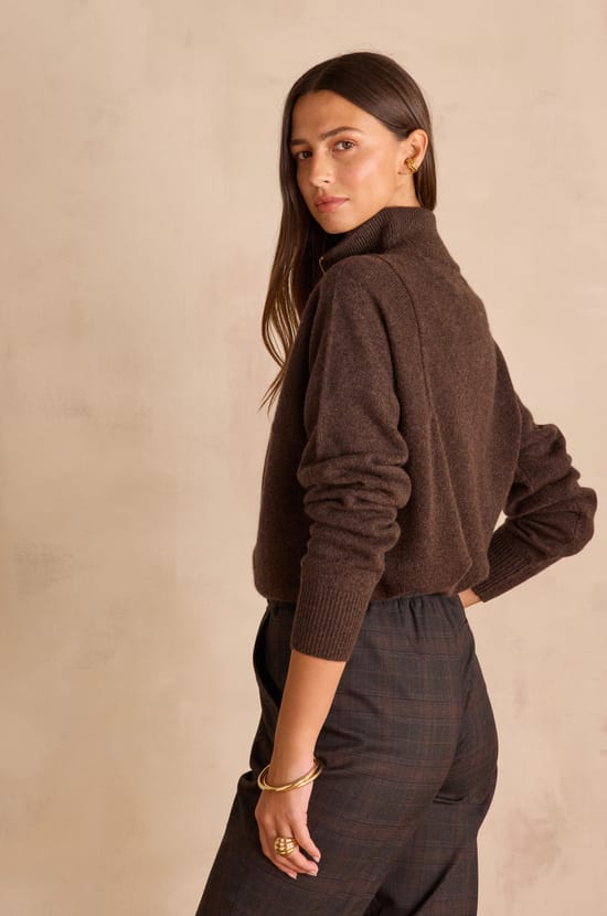 Unisex turtleneck jumper REVEUR in 100% wool;${refinementColor}