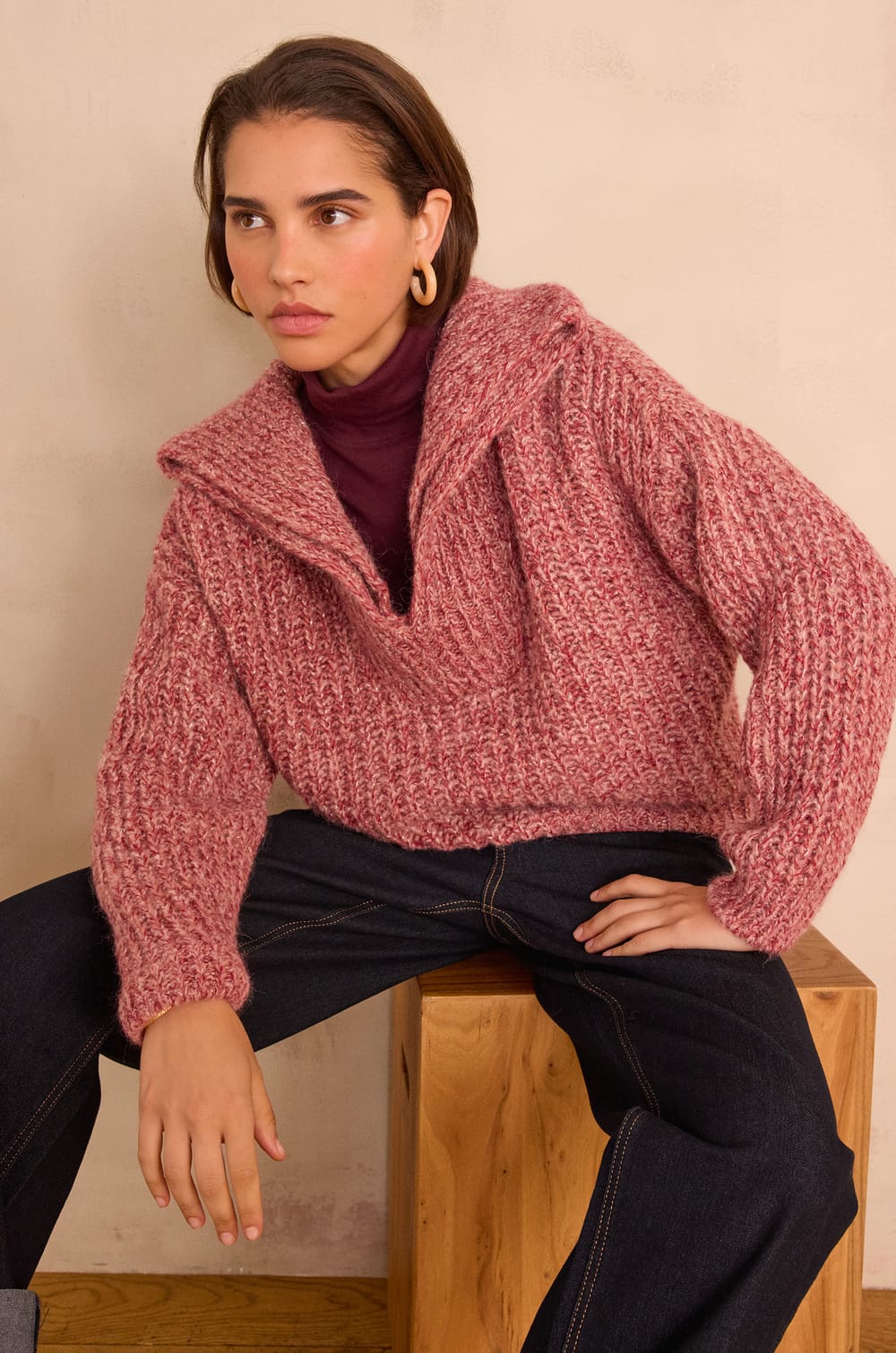FERGUIE cotton turtleneck T-shirt;${refinementColor}