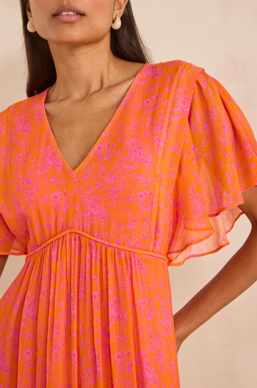 Flowy printed dress BLOOMA;${refinementColor}
