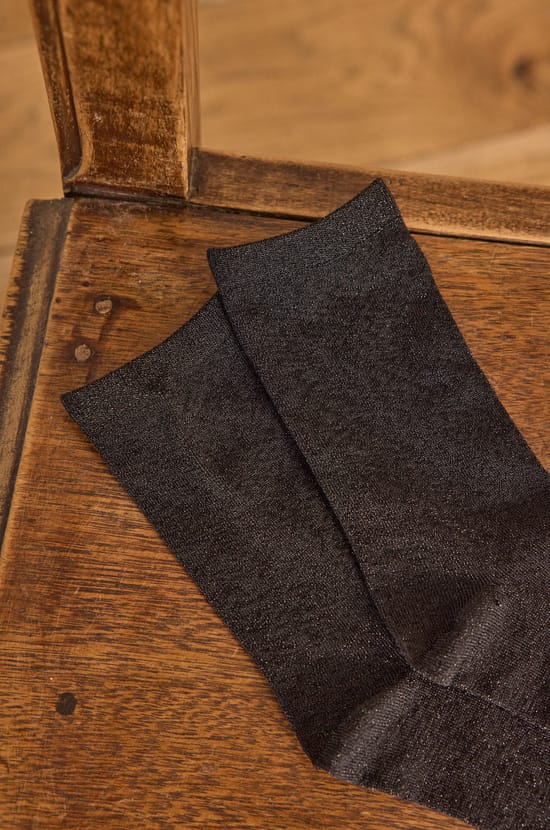 WALTER ribbed lurex Socks;${refinementColor}