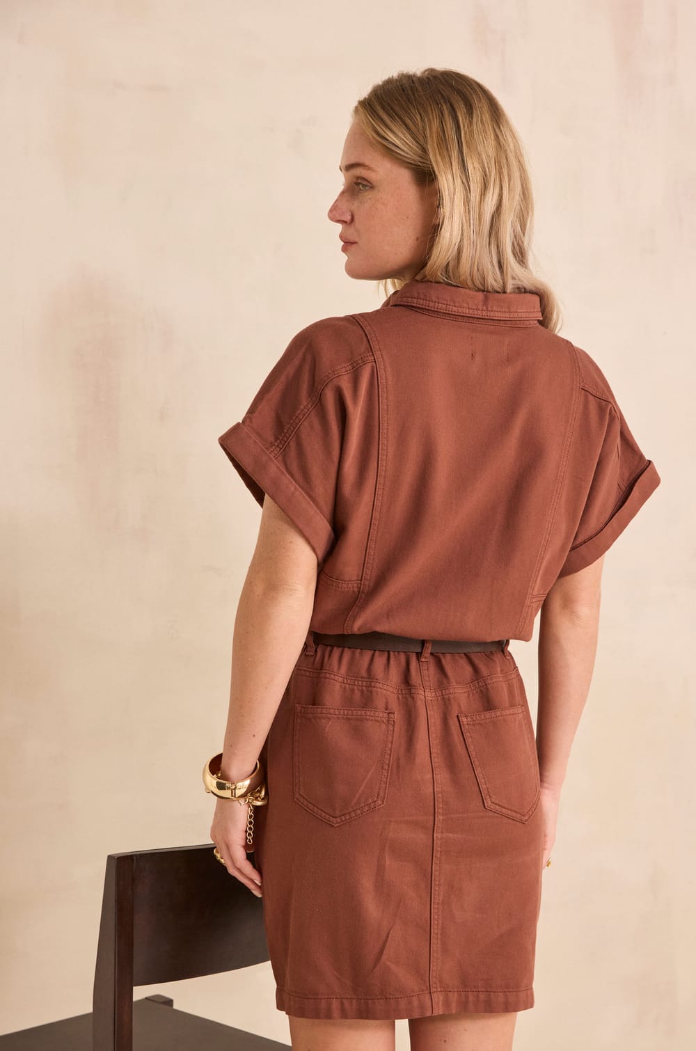 Short cotton dress BETSINA;${refinementColor}