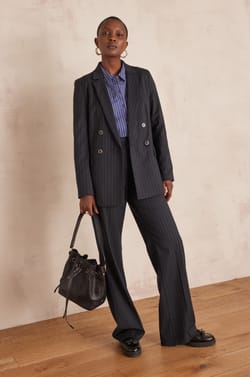 Veste tailleur FLORINE rayée;${refinementColor}