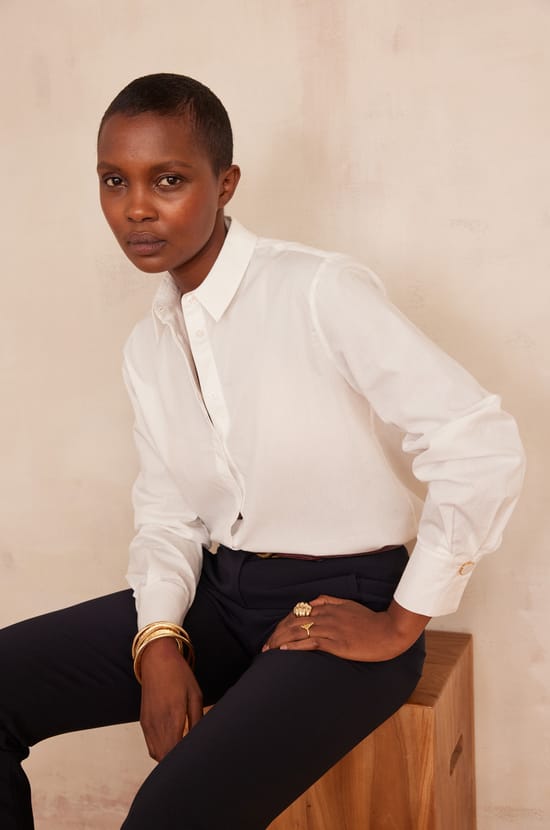 100% cotton Shirt ESMERALDA;${refinementColor}