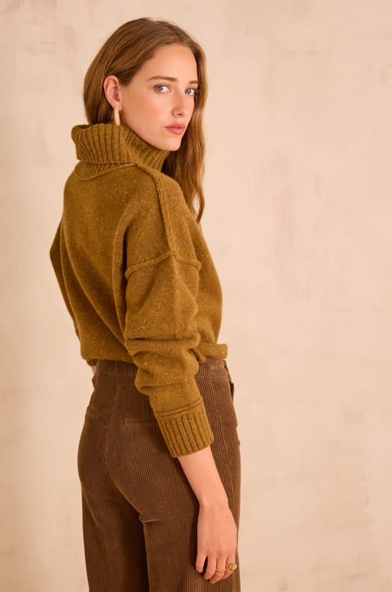 BRANDO 100% wool turtleneck jumper;${refinementColor}