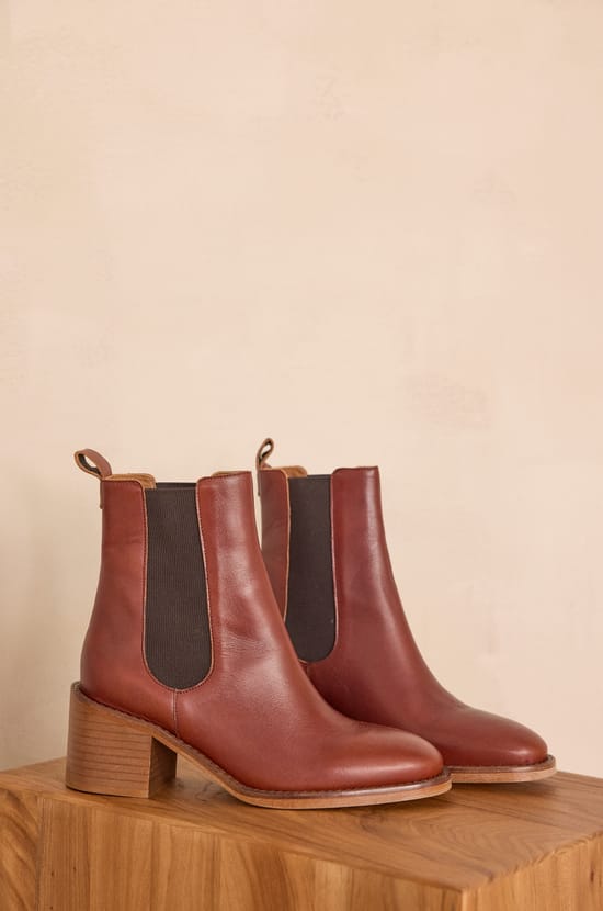 VALENTINA leather boots;${refinementColor}