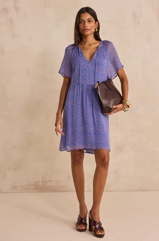 Short printed dress BANDANA;${refinementColor}