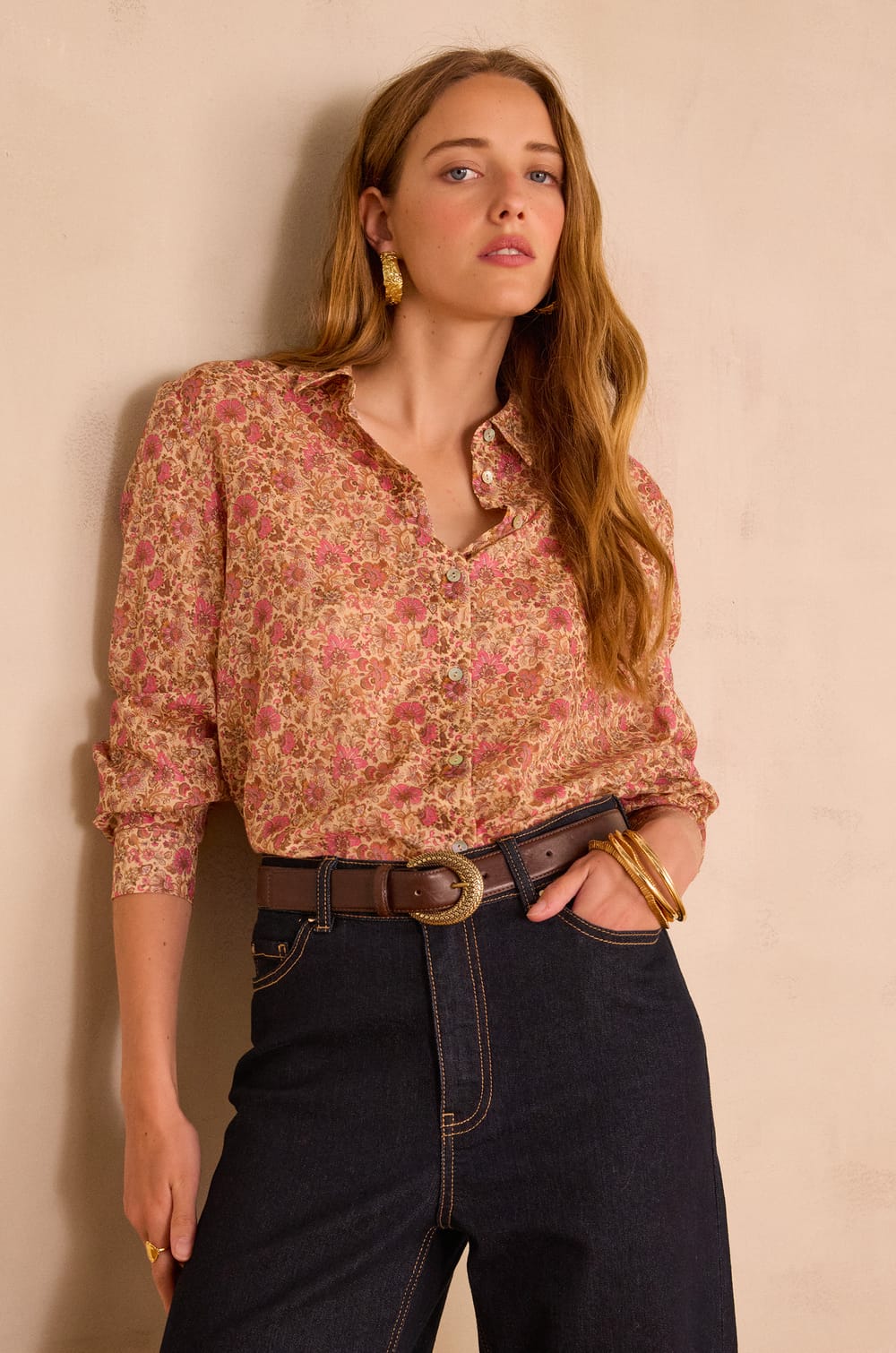 COLETTE liberty print blouse 100% cotton;${refinementColor}