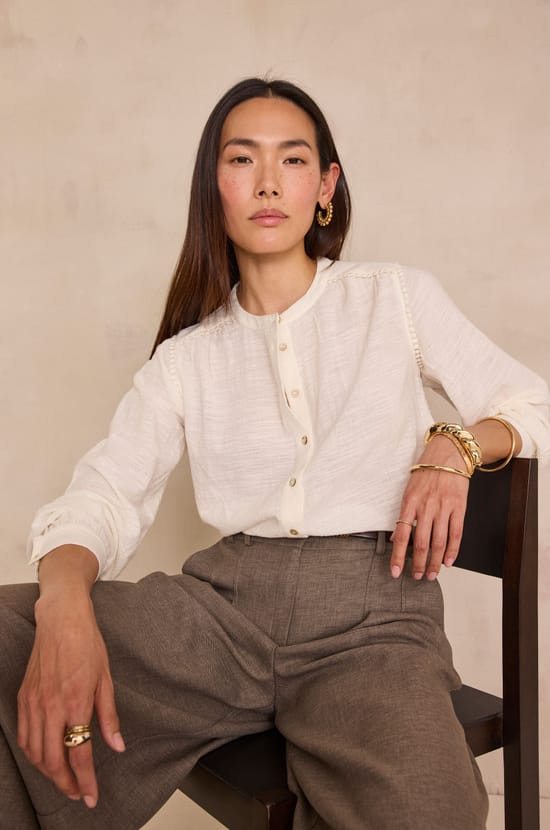 100% cotton DALIA blouse;${refinementColor}