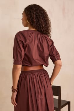 Short sleeve cotton blouse DONNA;${refinementColor}