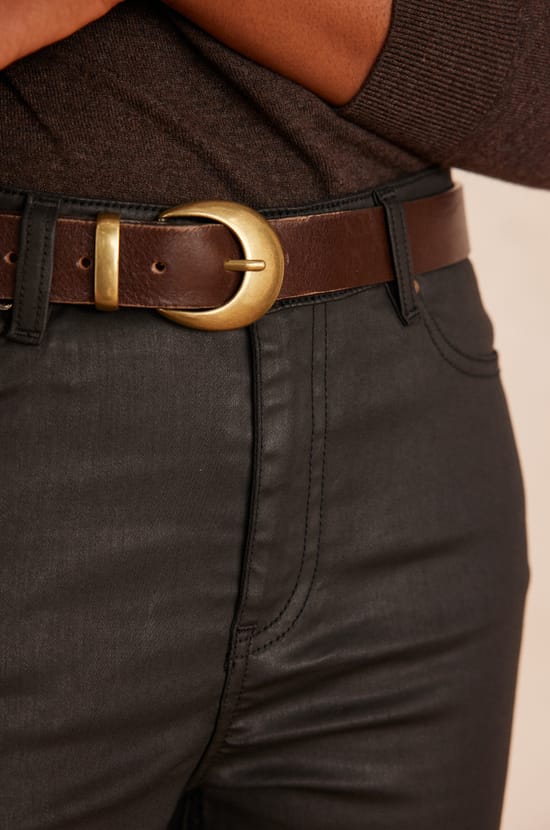 Jean slim enduit en coton ANETTE;${refinementColor}