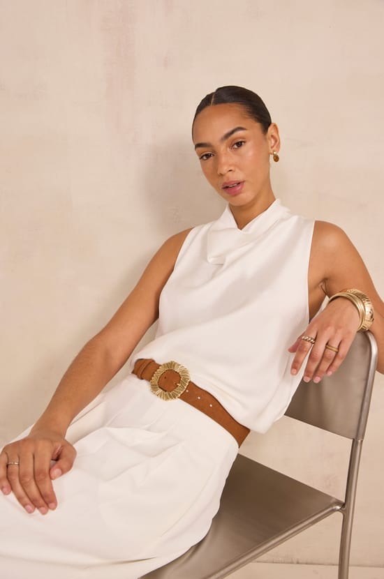 DORINE sleeveless top;${refinementColor}