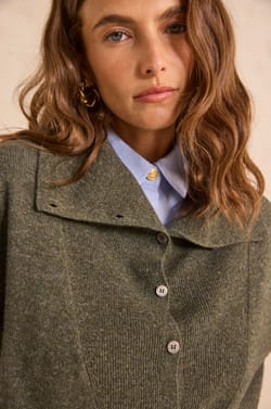 Long sleeve sweater in blended wool and yak ALEXANDER;${refinementColor}