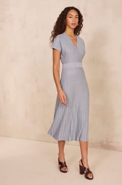 Straight knit dress with sequins BARI;${refinementColor}