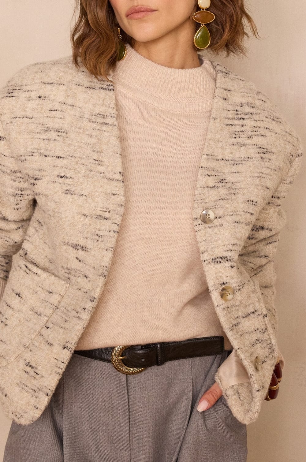 Veste COLETTE en tweed;${refinementColor}