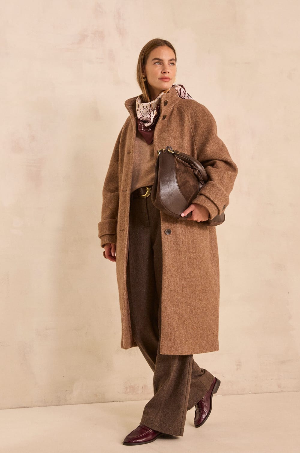 DUKE mixed wool coat;${refinementColor}
