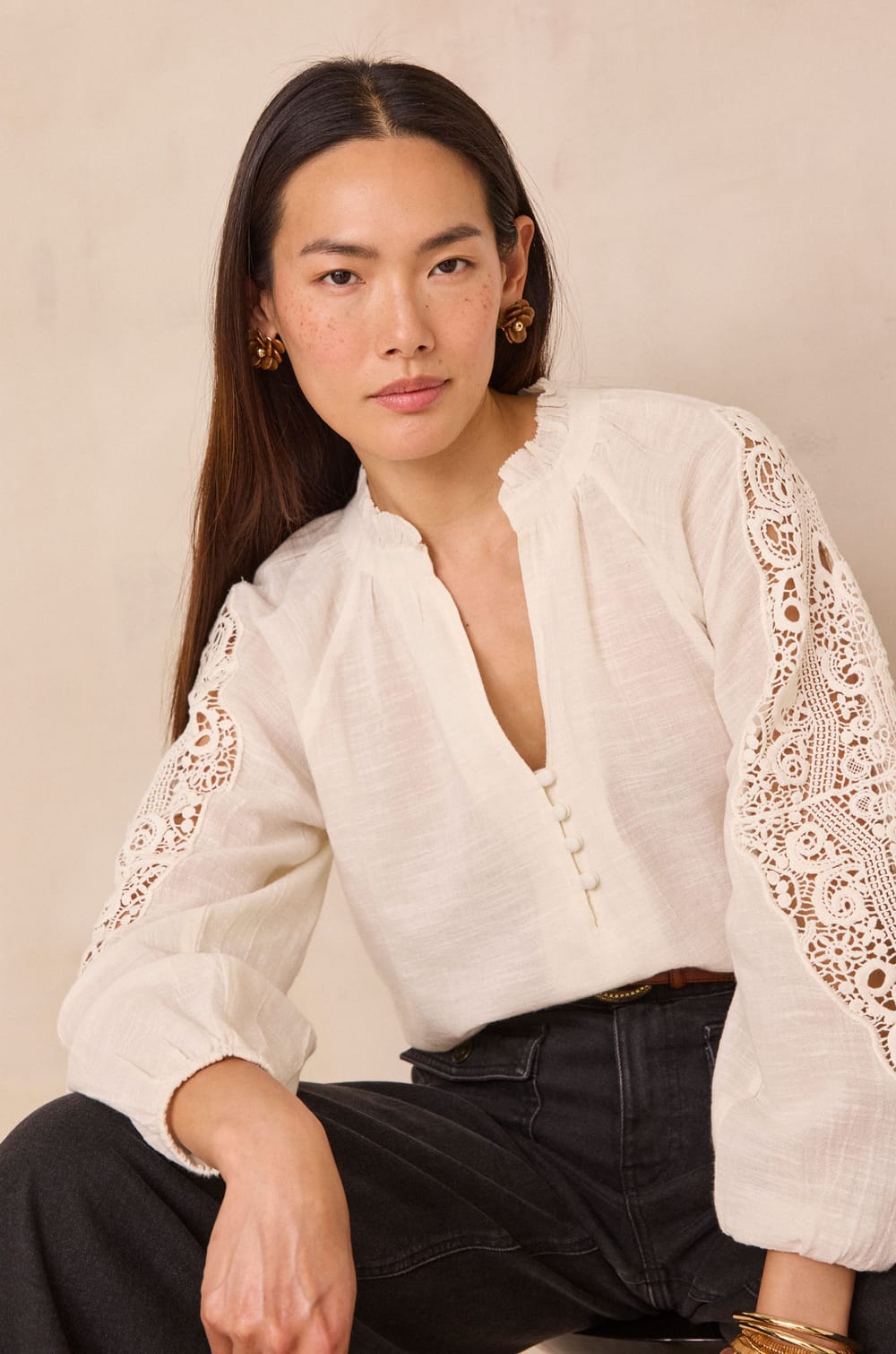 100% cotton blouse SIMONE;${refinementColor}