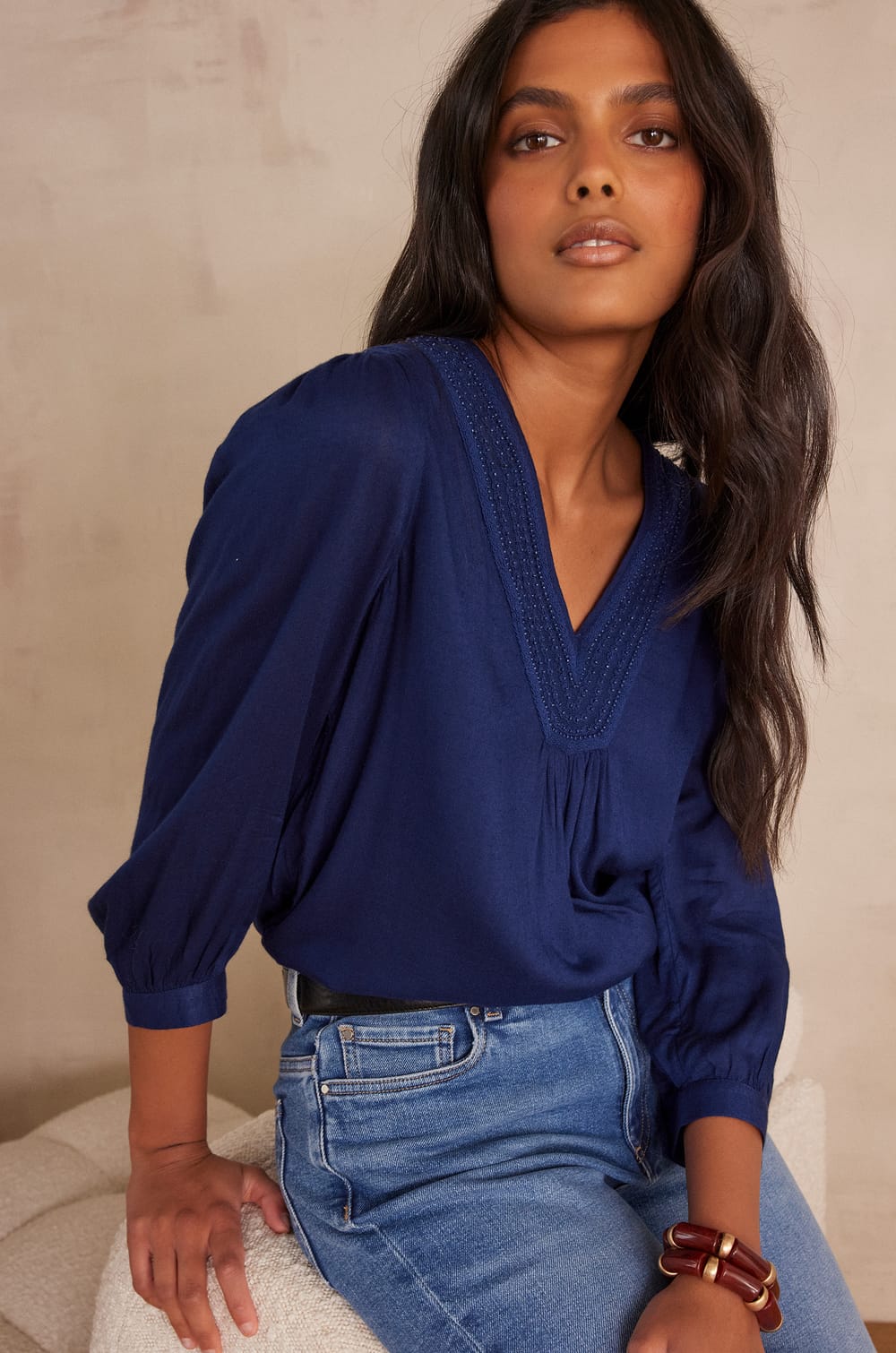 Blouse brodée TAYLOR ;${refinementColor}