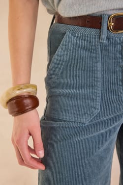 SELYNA corduroy chino trousers;${refinementColor}