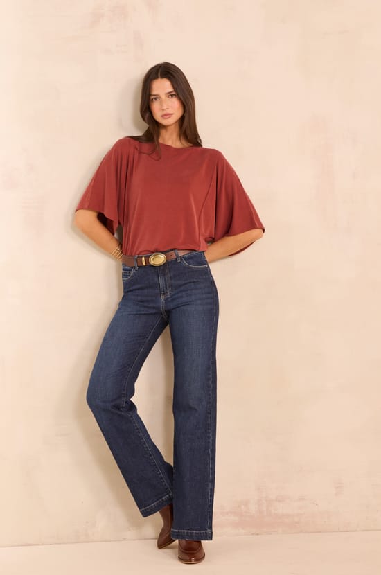 Jean flare SCARLETT;${refinementColor}